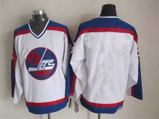 Mens Winnipeg Jets Blank 1979-80 White CCM Vintage Throwback Jersey